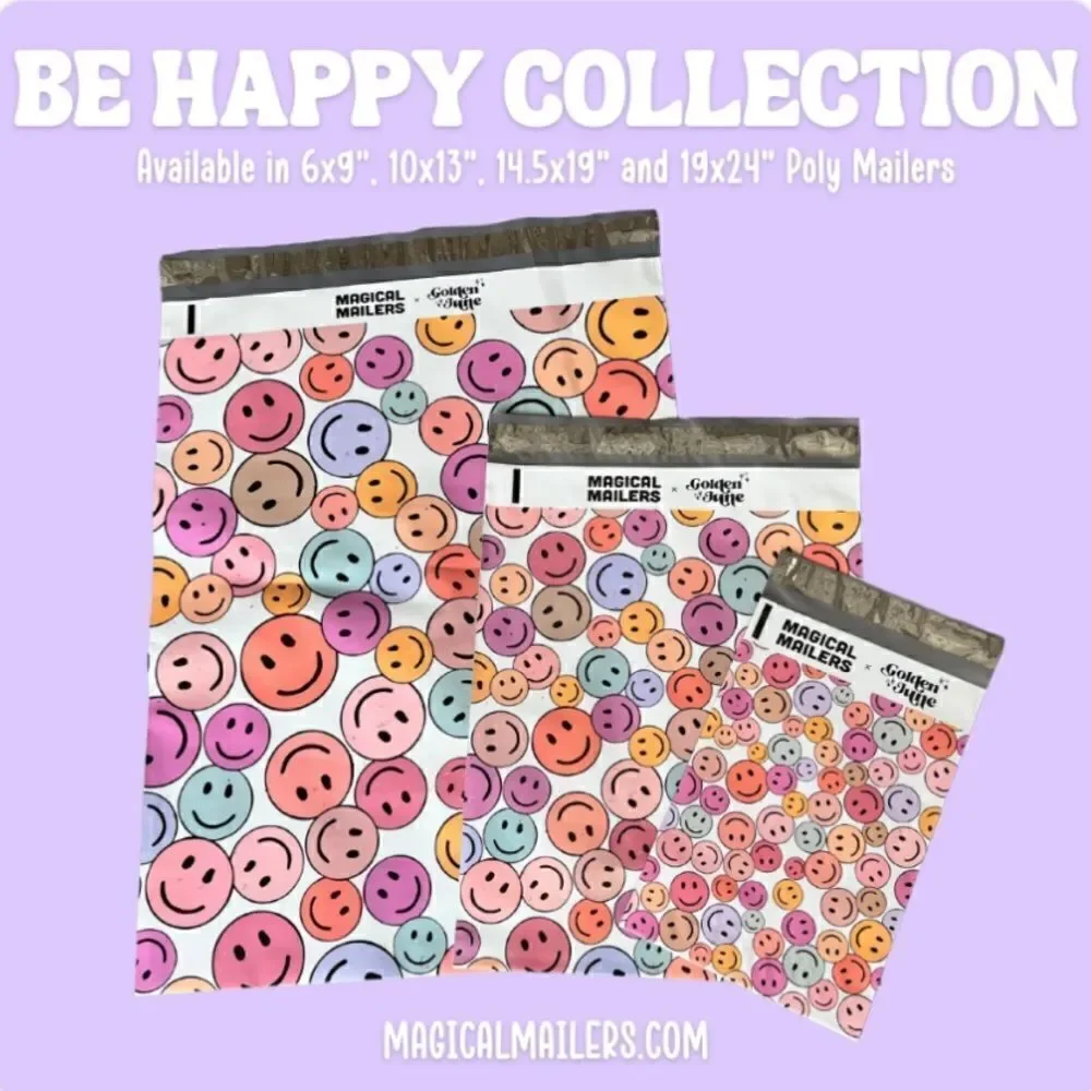 Poly Mailers MIX HAPPY 6x9 10x13 14x17 30pcs 30sti